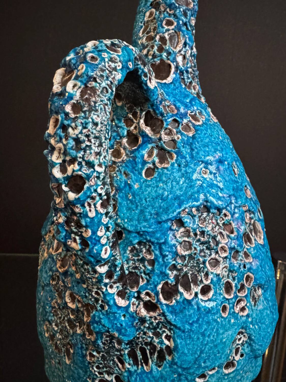 Ceramic cruche foam Vallauris 1960s