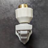 Old art deco porcelain bathroom wall light 1930