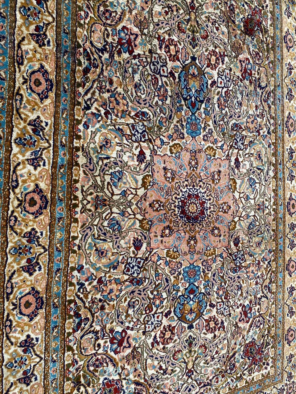 Carpet India Punjab wool and silk 120x190 cm