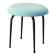 Tabouret en fer noir et laine bouillie, bleu turquoise, 1960