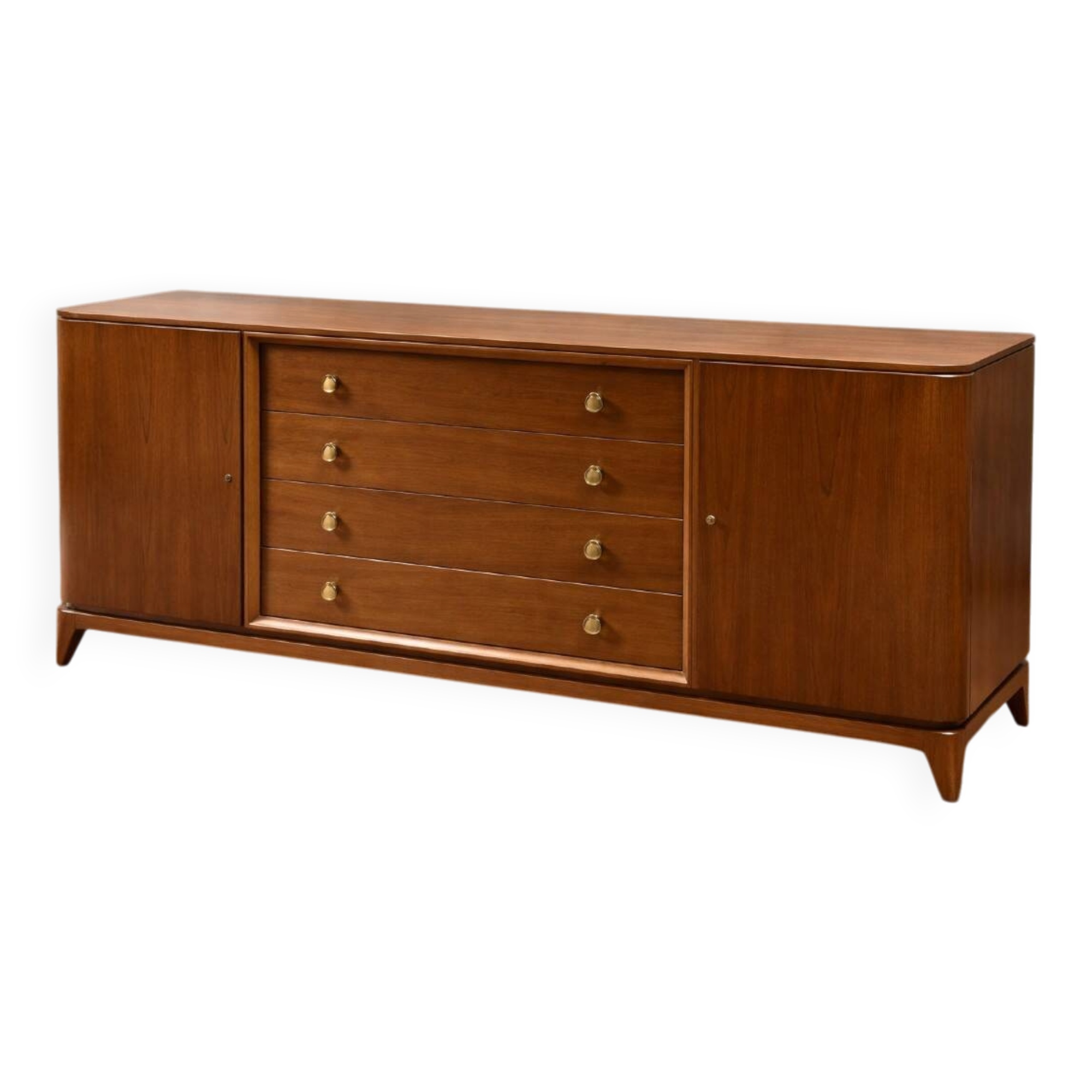 D'aprés André Arbus buffet en enfilade époque Art Déco en acajou blond