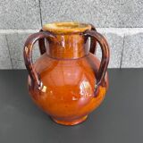 Signed 4-handled vase