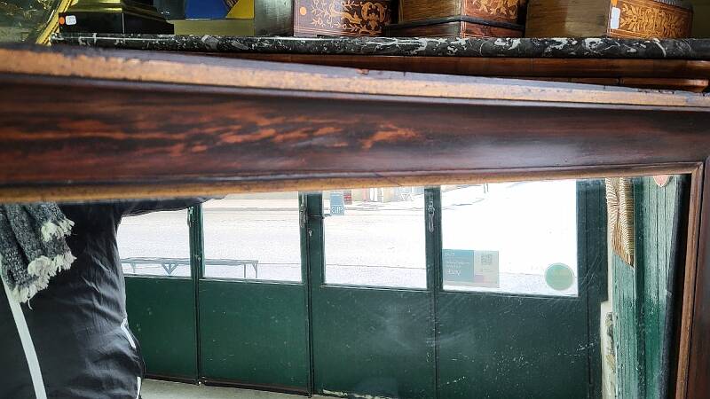 Antique wooden mirror