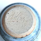 Bol bleu en grès, années 70
