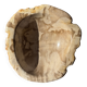 Round beige petrified wood bowl D21- 3780