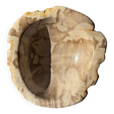Round beige petrified wood bowl D21- 3780