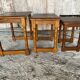 Set of 3 Vintage Turned Wood Nesting Tables