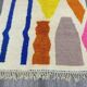 Large colourful Berber rug handwoven 200x300 cm