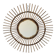 1960s Rattan Sun Mirror France