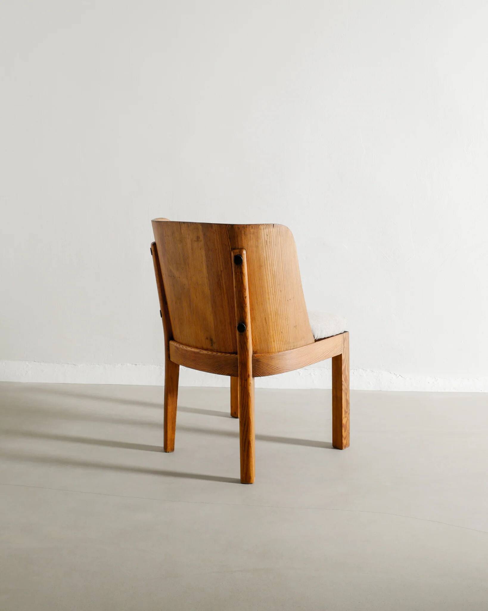 Vintage Swedish Modern Wooden "Lovö" Armchairs by Axel Einar Hjorth, 1930s