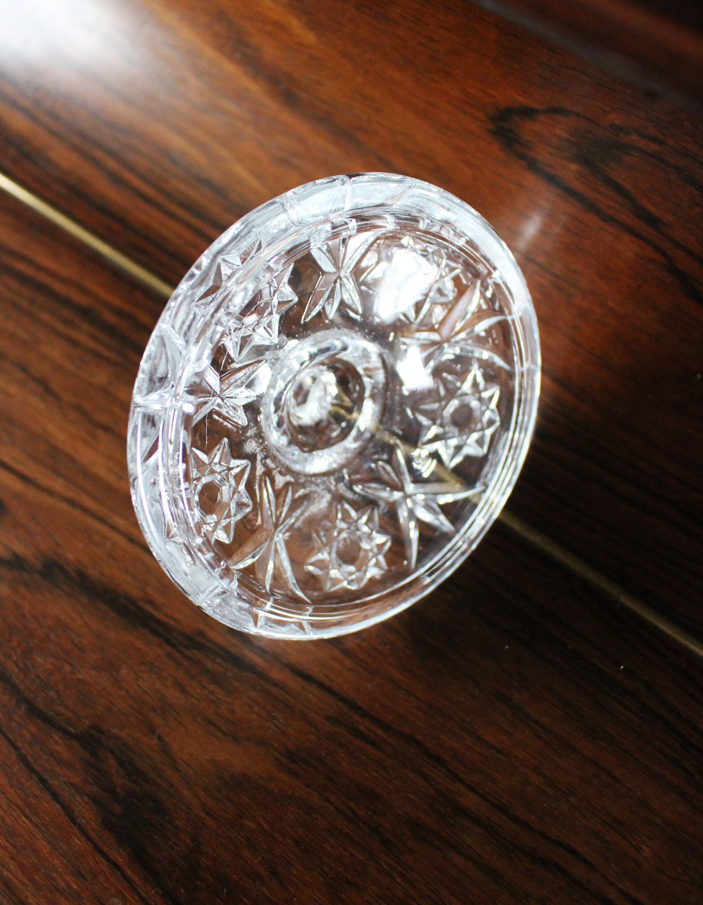 Sweeten Candy glass chiseled flowers