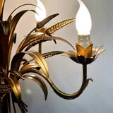 Rare Gilt Metal Sheaf of Wheat Floor Lamp by Hans Kogl, 1970s