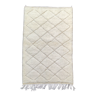 Tapis berbère en laine blanche 105x170 cm
