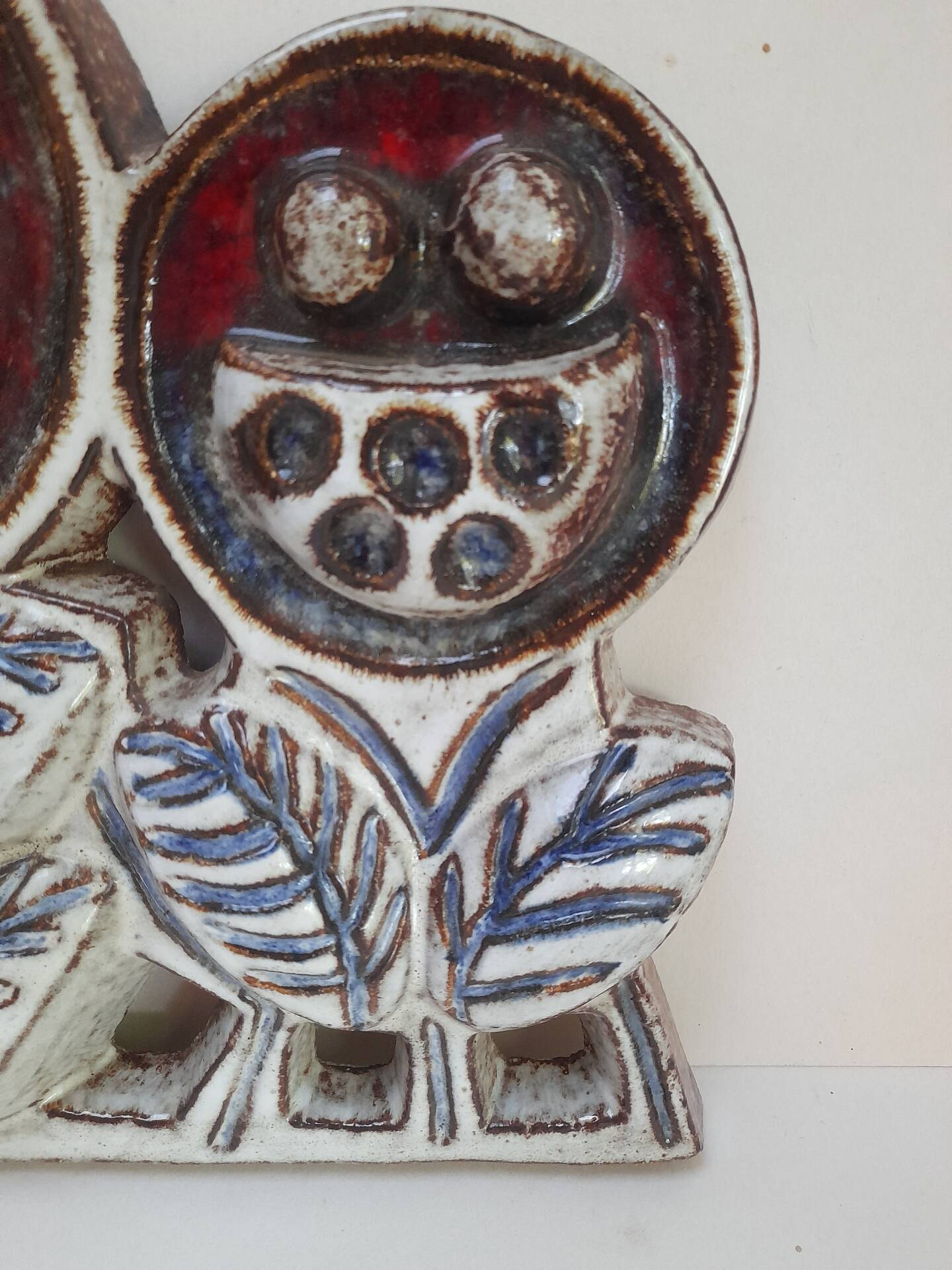 Large ceramic bas-relief by Søholm signed Noomi Backhausen.