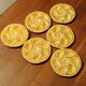 6 vintage majolica oyster plates, Arfilox, 1970