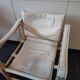 White leather safari chair