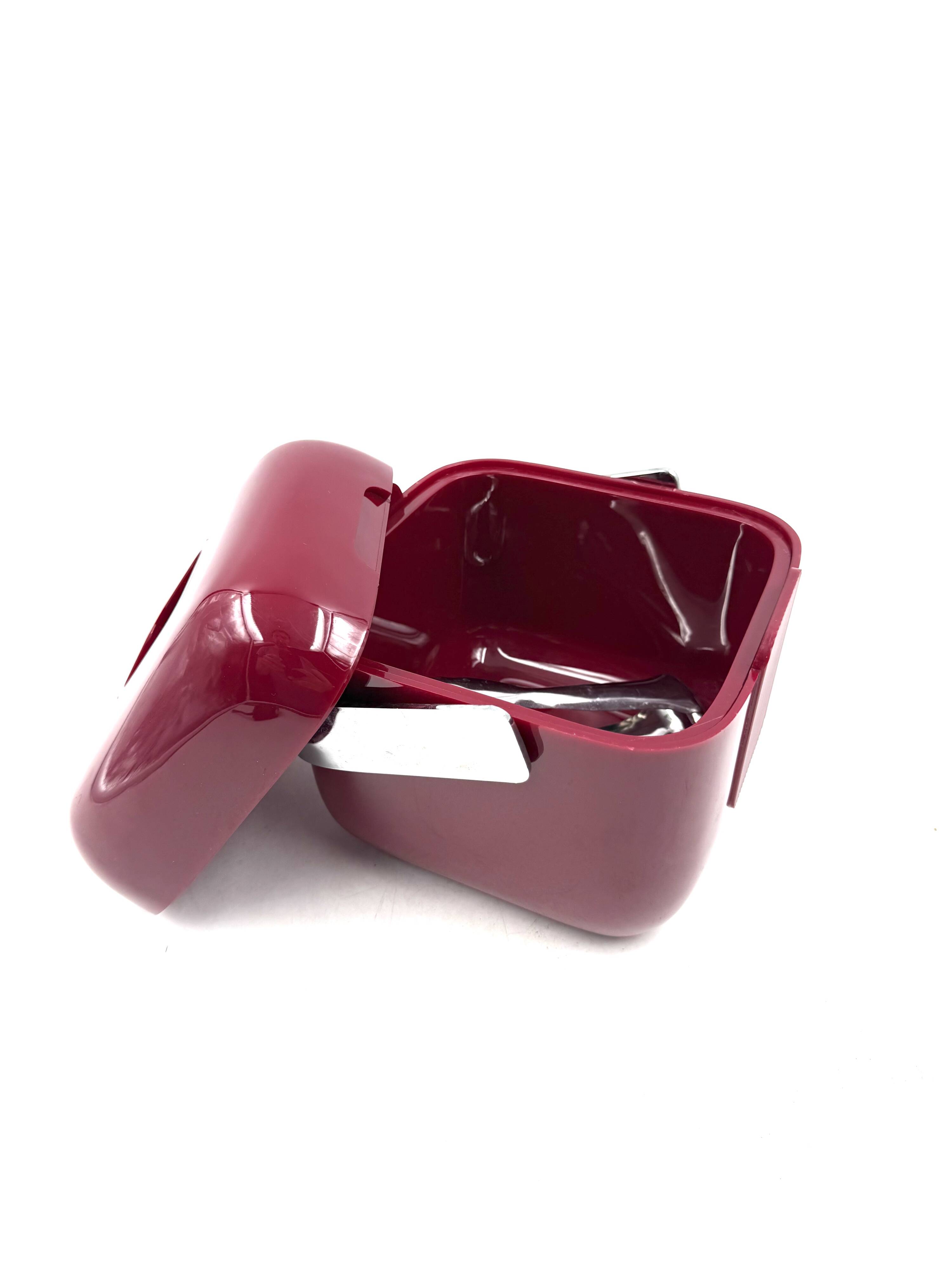 Space age red Ice Bucket, Guzzini Italy, ca. 1970s