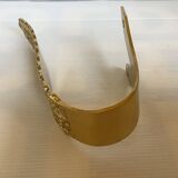 Large worked brass coat hook
