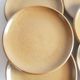Set of 6 flat plates in Brenne stoneware from France vintage