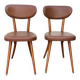 (Lot) 2 Baumann Chairs Compass Leg Scandinavian Style