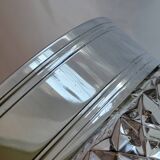 Champagne bucket in molded crystal with diamond tips