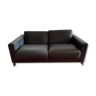 black leather sofa Duvivier
