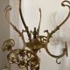 Marble and brass coat rack