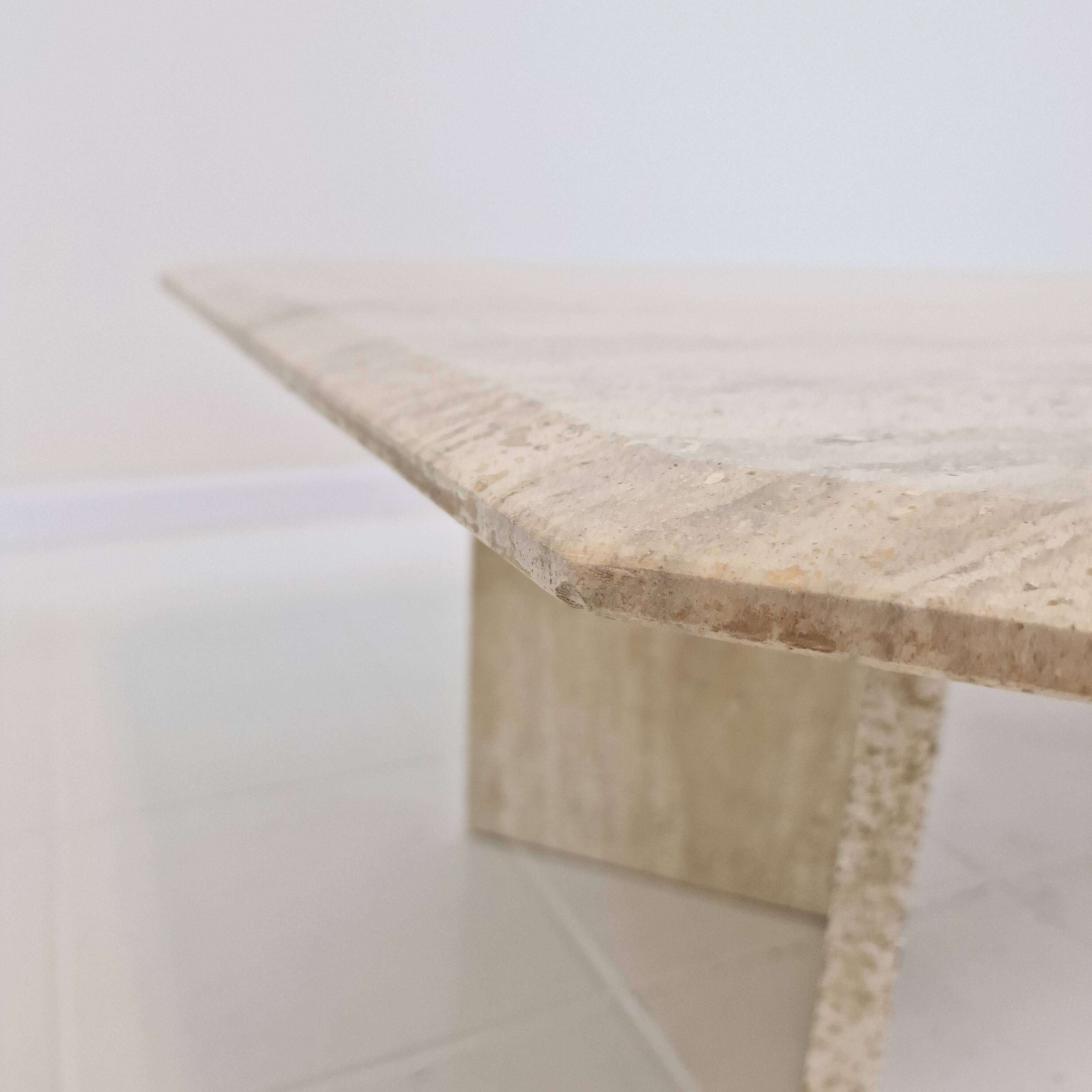 Rectangle Travertine Coffee or Side Table, Italy 1980s