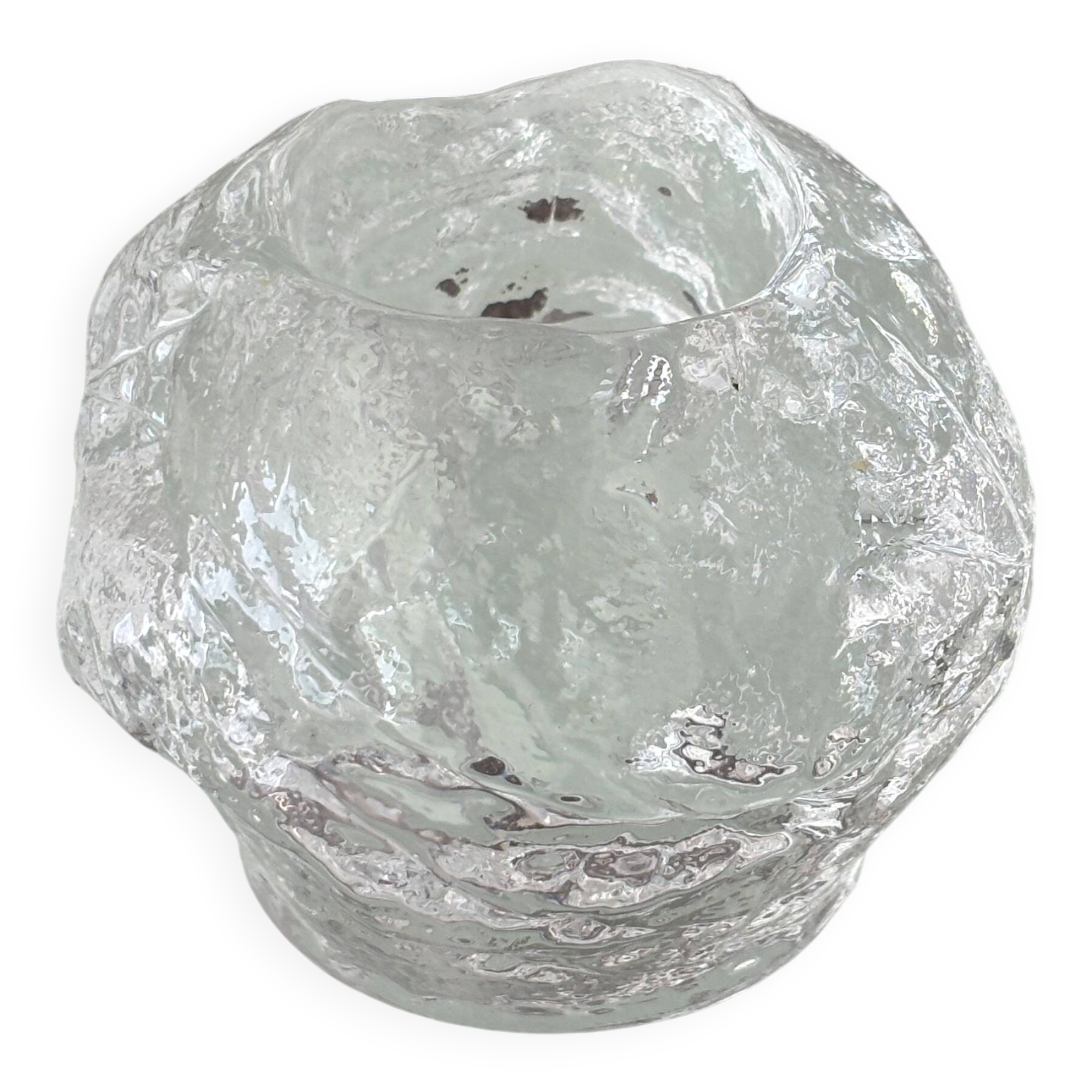 Kosta Boda Snowball Tealight Holder – Ann Wolff – Swedish Art Glass –