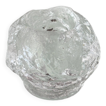 Support de bougie chauffe-plat Kosta Boda Snowball – Ann Wolff – Verre d'art suédois –