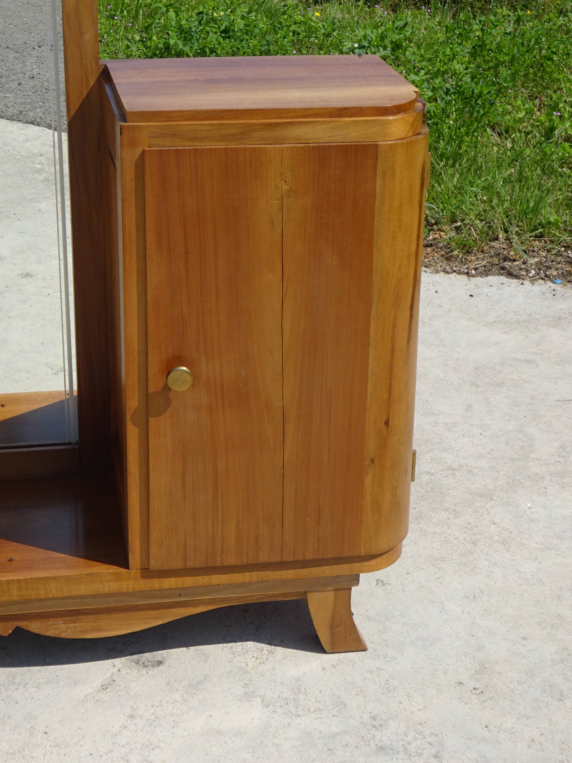 Small Art Deco dressing table in light wood