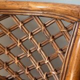 Fauteuil en rotin années 80