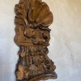Beautiful wood carved eighteenth in walnut