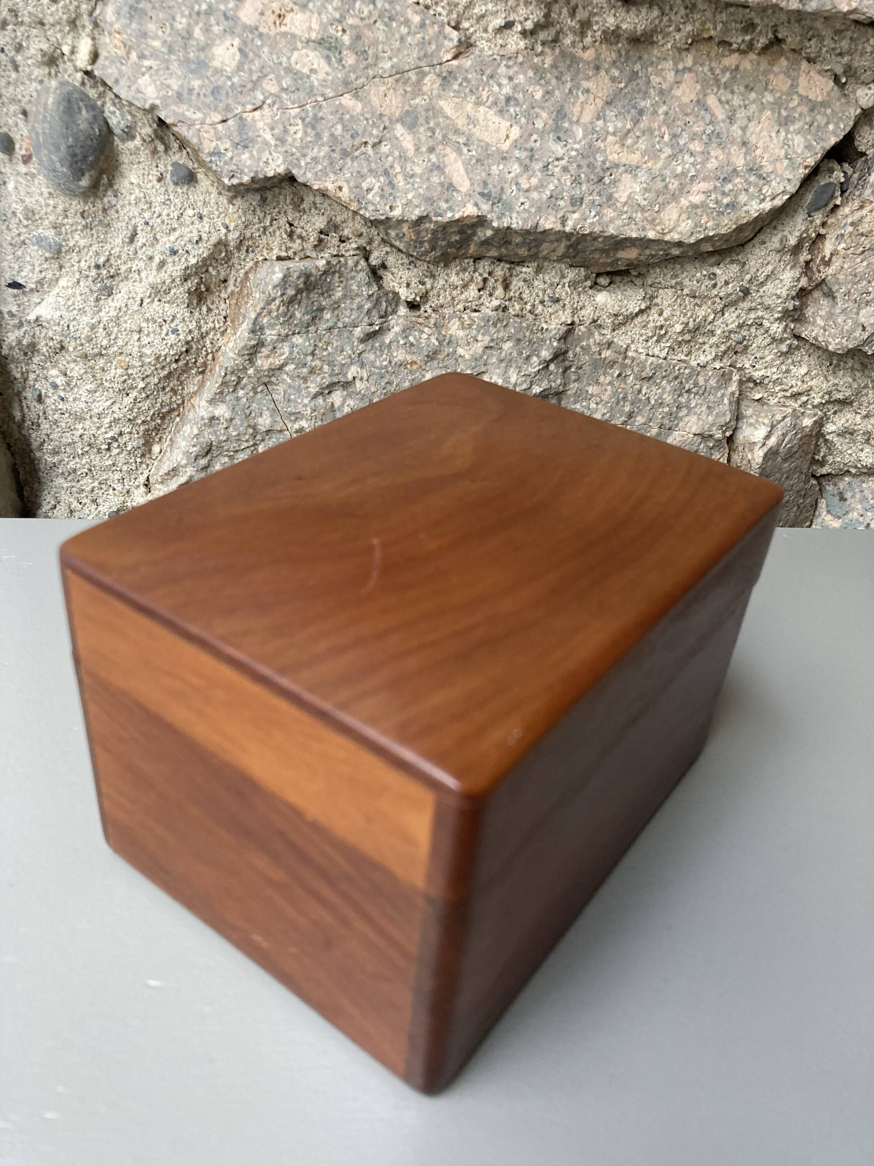 wooden index card box for office
