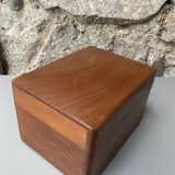 wooden index card box for office