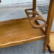 Vintage dessert bar trolley on wheels with removable tray