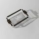 Vintage Art Deco ashtray in glass - crystal glass and metal - timeless design from Italy in the 1930s - glass art, elegant gift idea, table decoration.