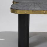 Slate and brass coffee table, 1990s