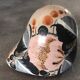 Painted ceramic owl from Mexico signed v.silva