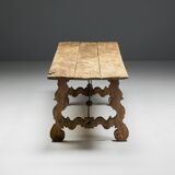 Table à Tréteaux Rustique d'Art Populaire, Espagne, 19ème Siècle
