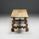 Rustic Folk Art Trestle Table, Spain, 19th Century