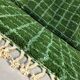 Square green Beni Ouraine Berber rug, size 160 x 240 cm