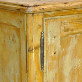 Rustic european pine ice cabinet, circa 1910