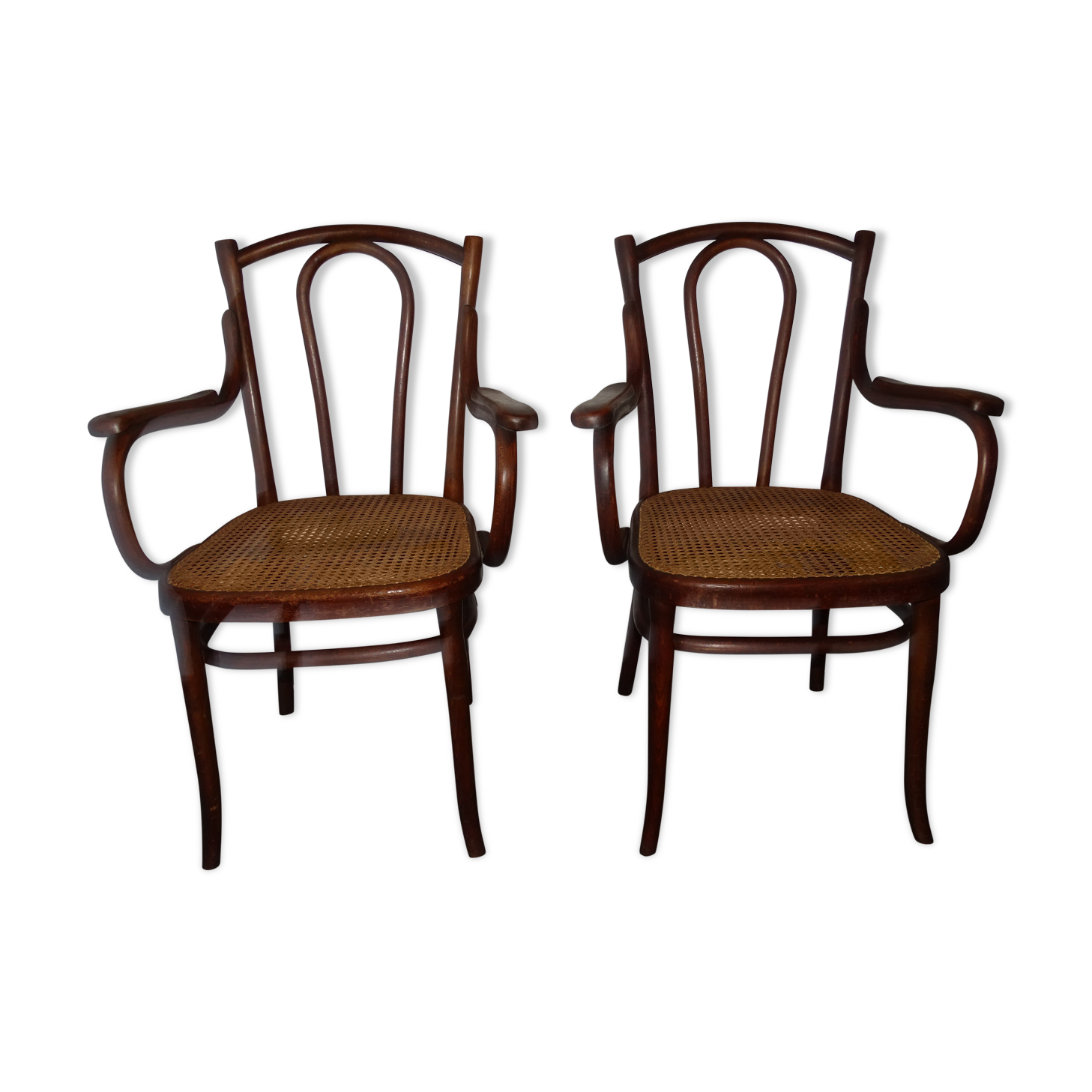 Old pair of Thonet armchairs