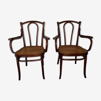 Paire ancienne de fauteuils Thonet
