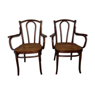 Old pair of Thonet armchairs