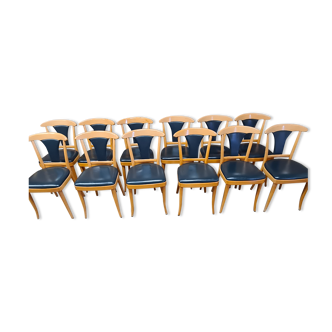 Set of 12 vintage bistro chairs