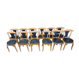 Lot de 12 chaises bistrot vintage