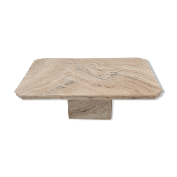 Table basse en marbre italien, années 1980