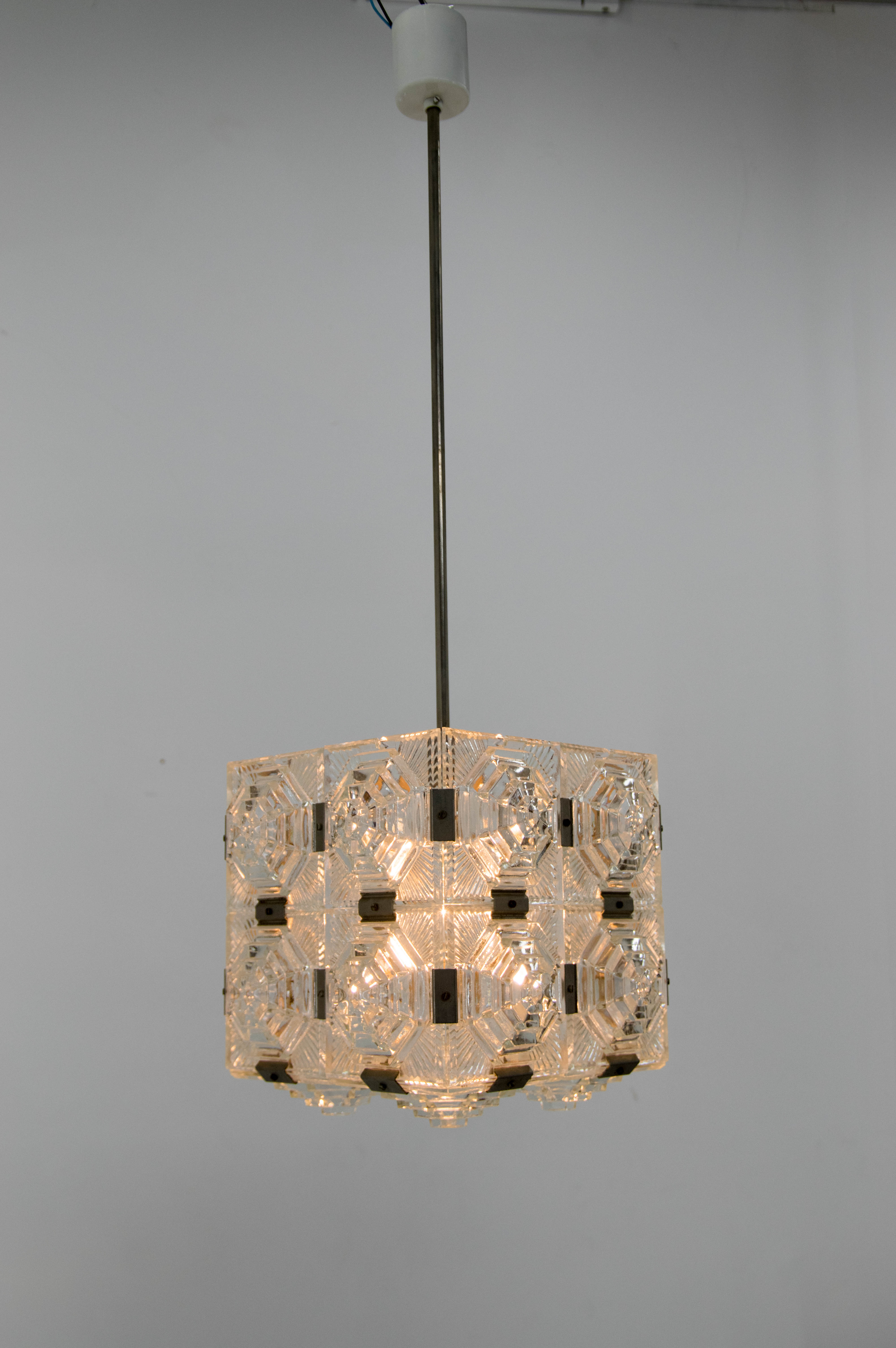 Set of Two Glass Pendant by Kamenicky Senov, 1960s